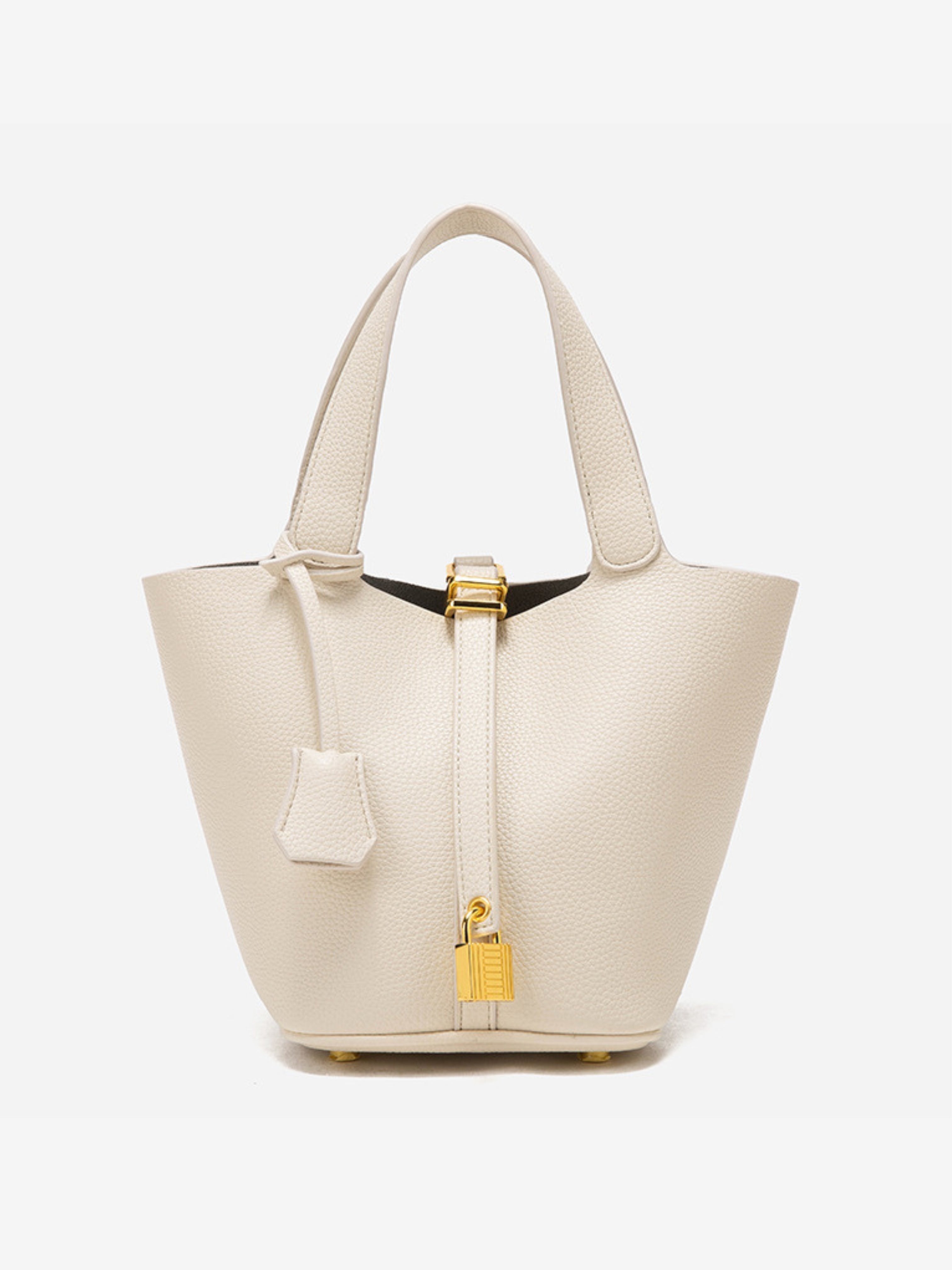 Glaiza | Elegancka Torebka typu Bucket Gold-Lock