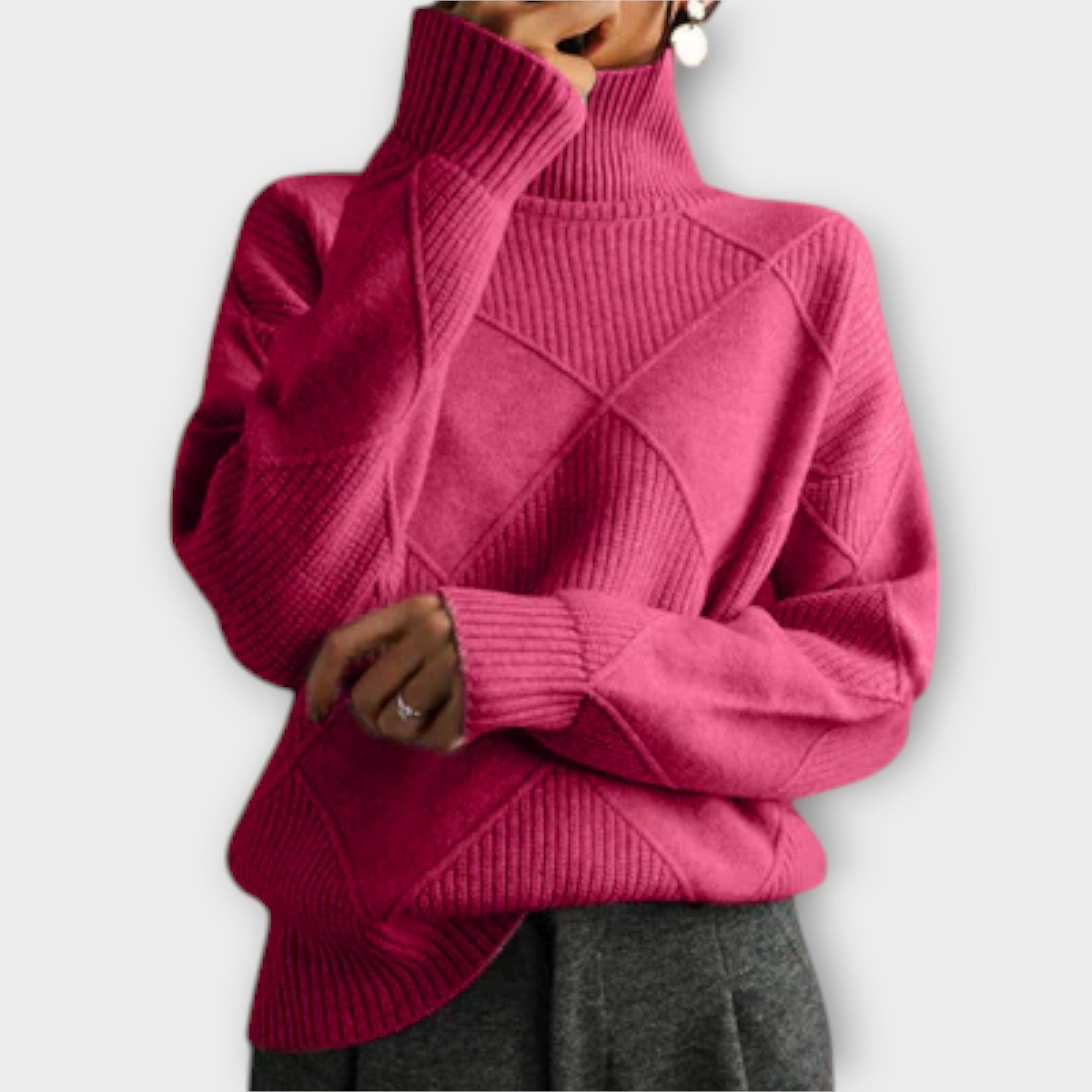 Melanie - Wygodny Sweter z Golfem