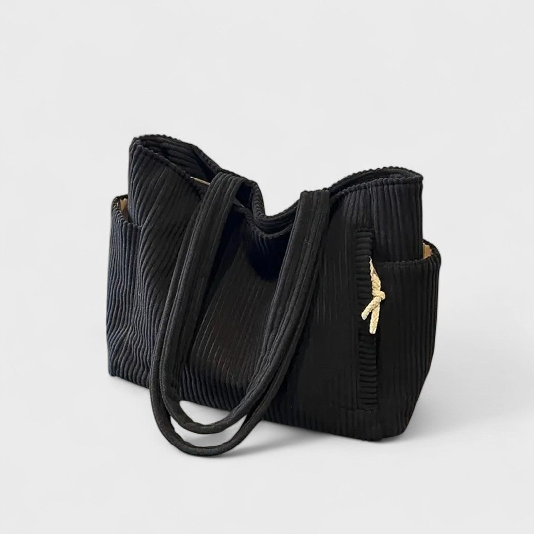 Tilda – Torebka tote w prążki z sznurkiem