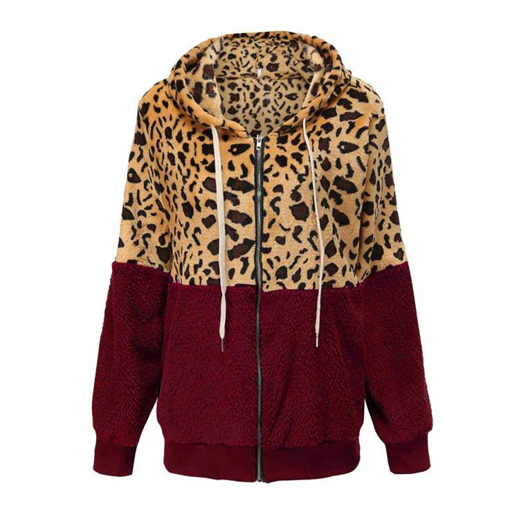 Lea - Bluza Fleece z Wzorem Lamparta