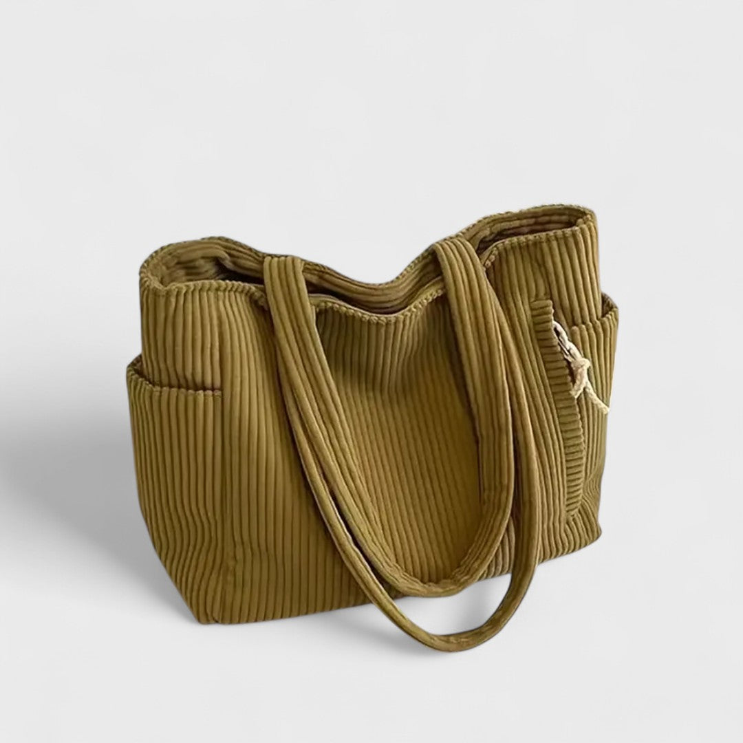 Tilda – Torebka tote w prążki z sznurkiem