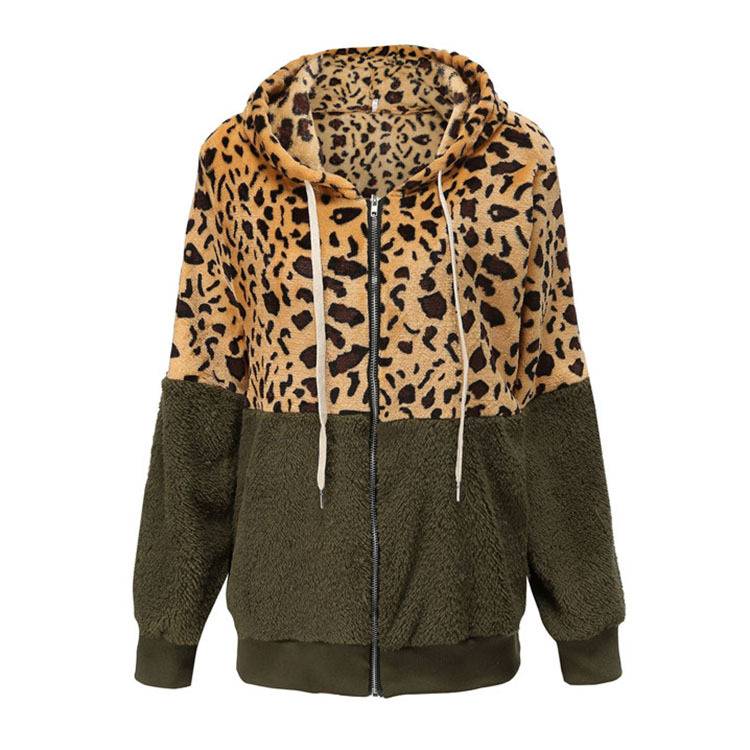 Lea - Bluza Fleece z Wzorem Lamparta