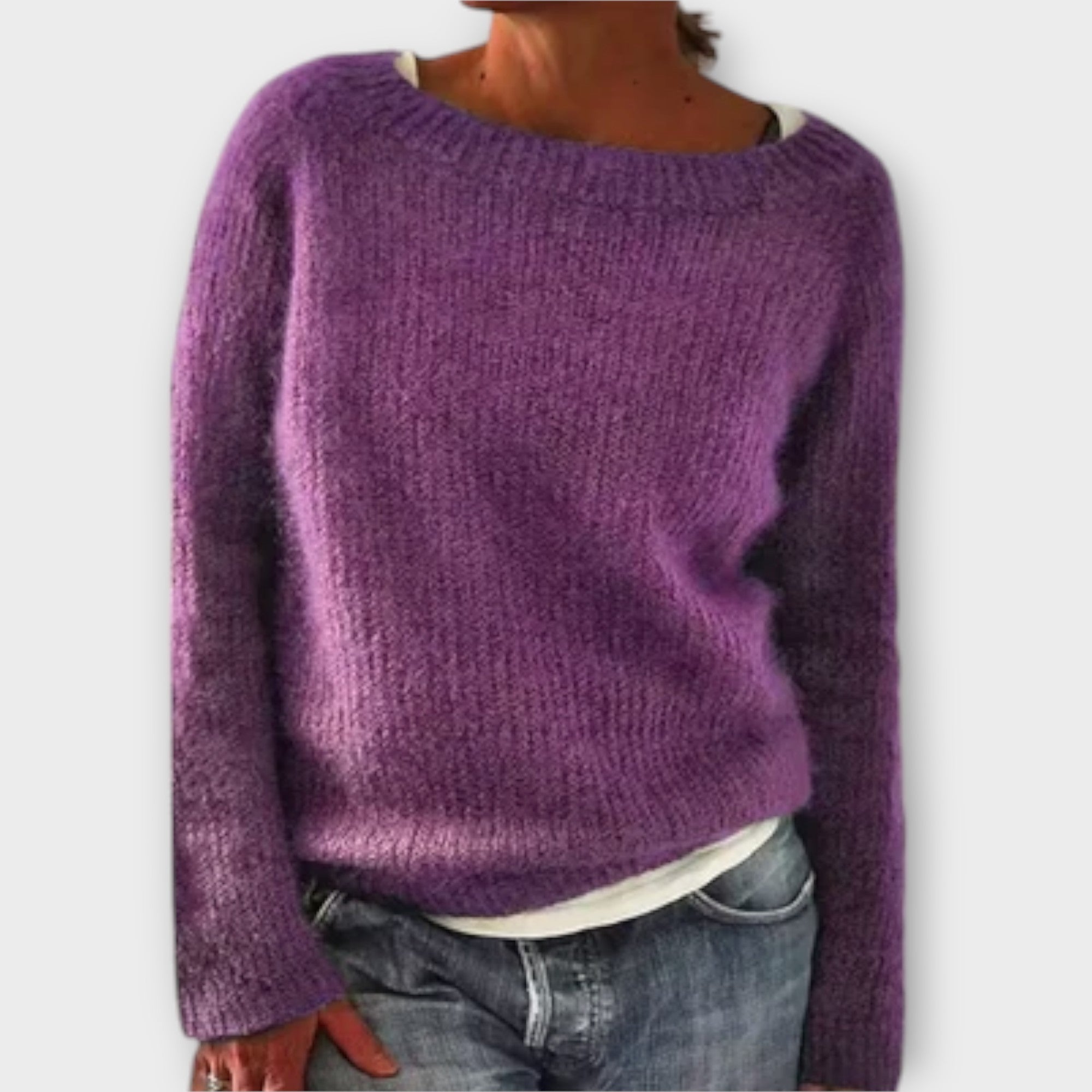 Regine – sweter jednokolorowy