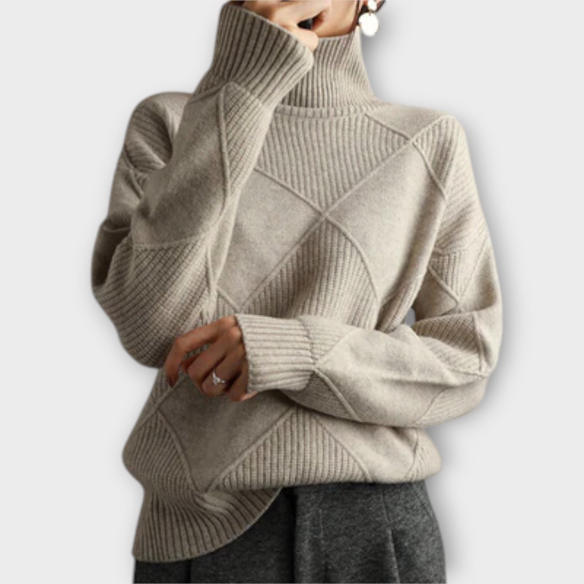 Melanie - Wygodny Sweter z Golfem