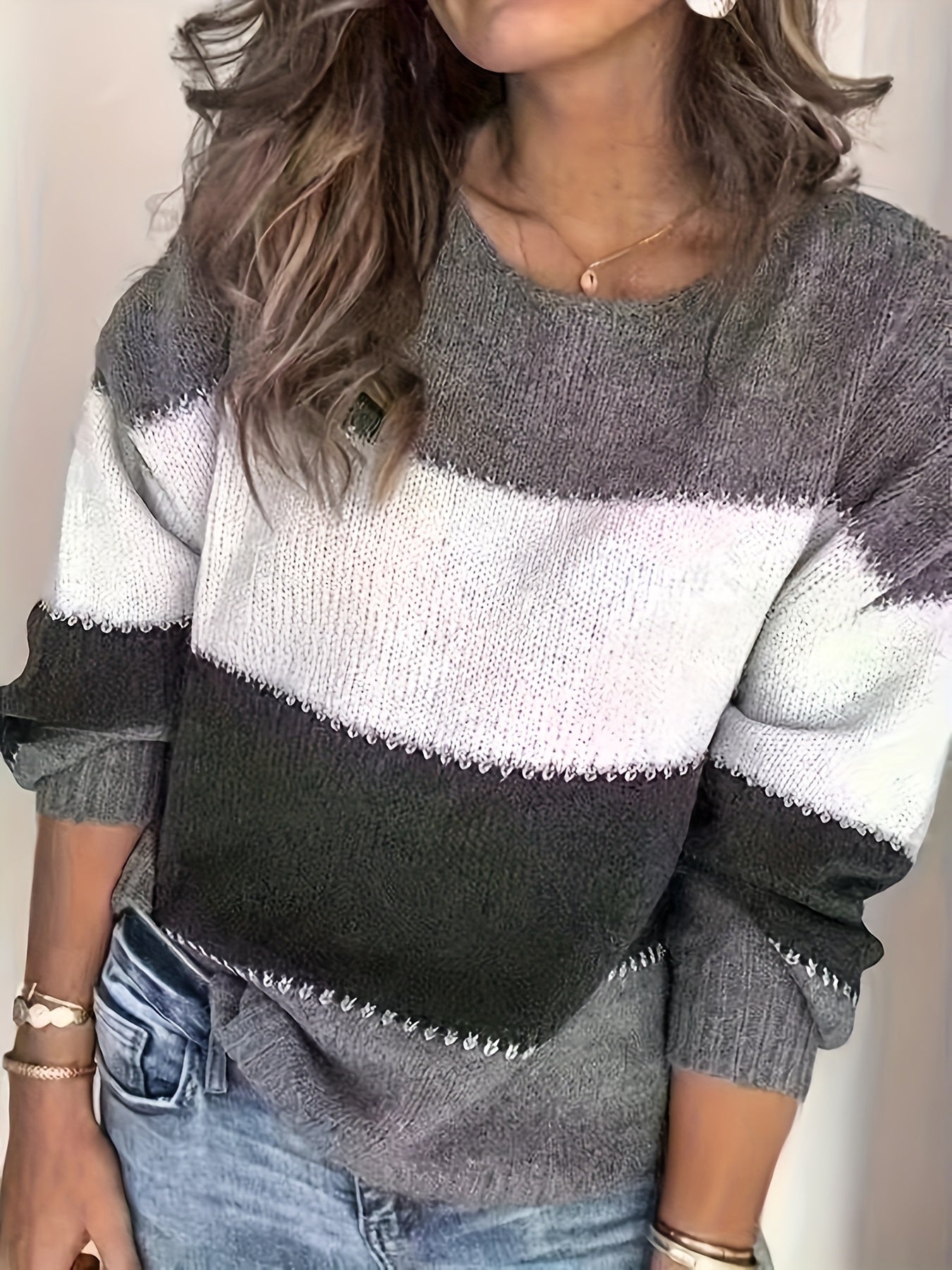 Livia - Sweter Color Block