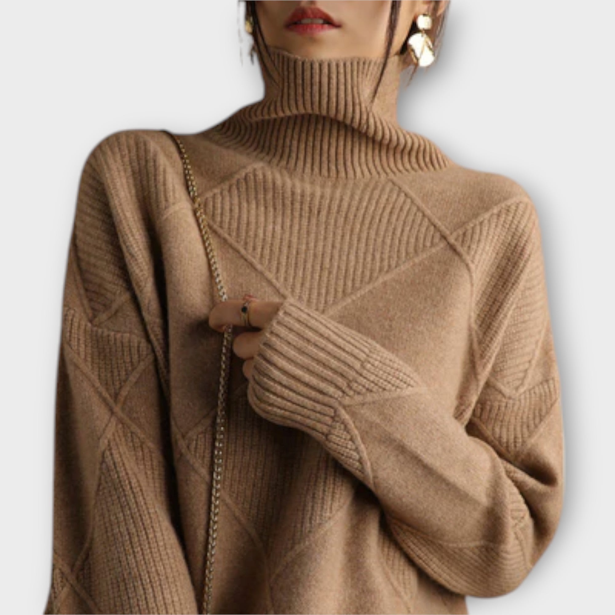 Melanie - Wygodny Sweter z Golfem