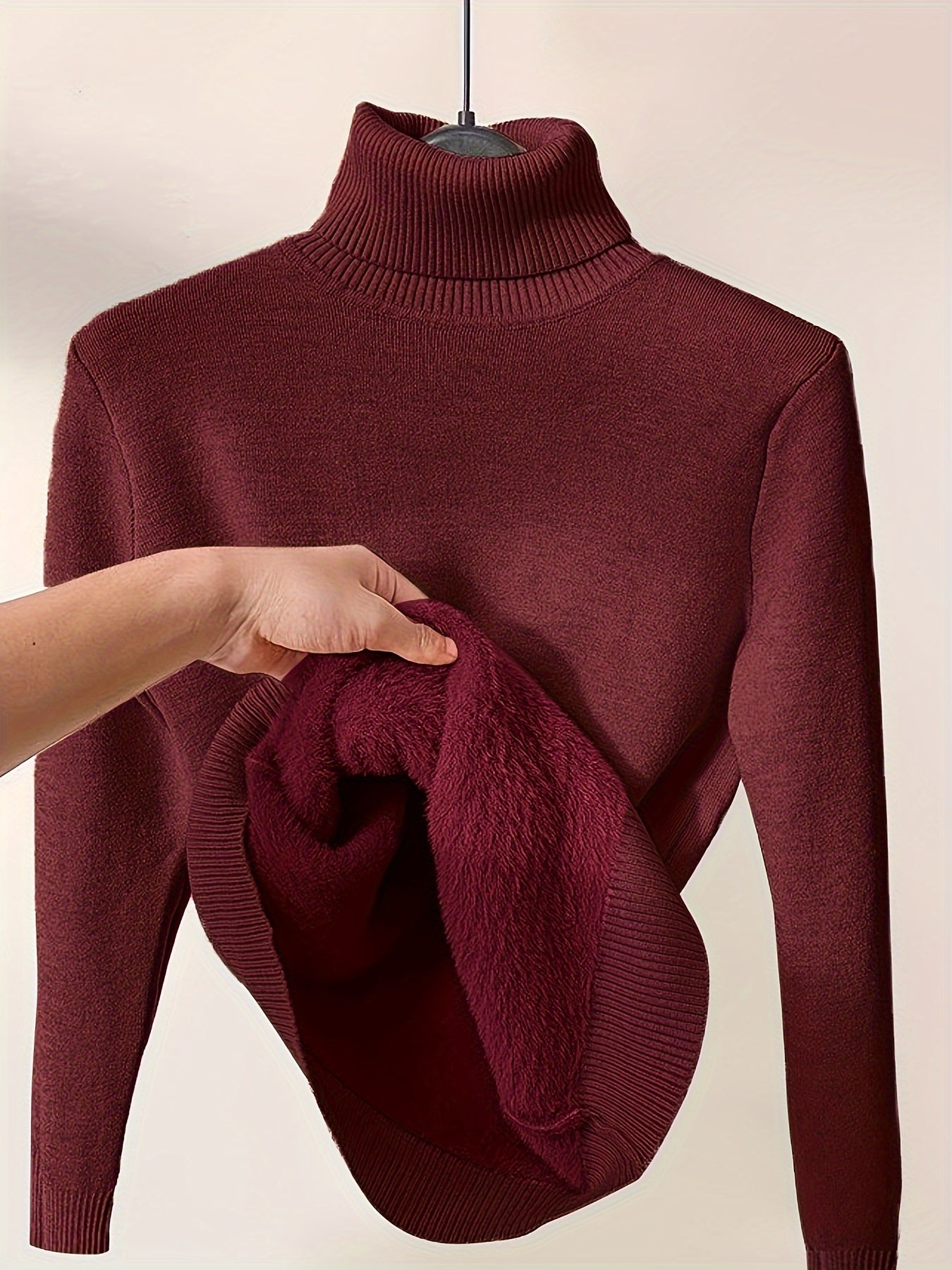 Zoe - Sweter z Wysokim Kołnierzem
