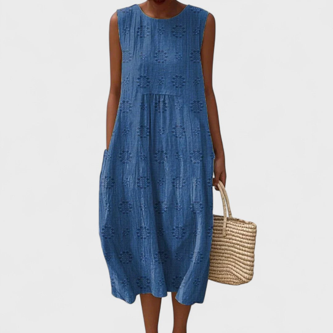 Aikaterini – Sukienka Casual Chic z Kieszeniami