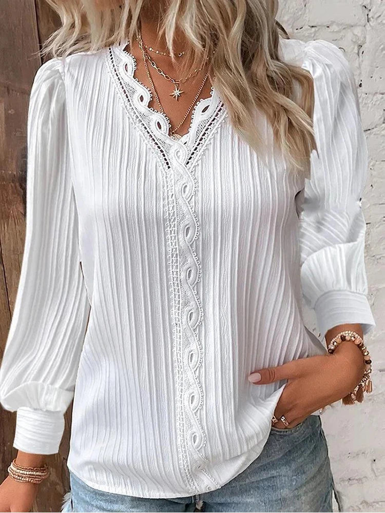 Alison – Sweter w Paski z Kołnierzem