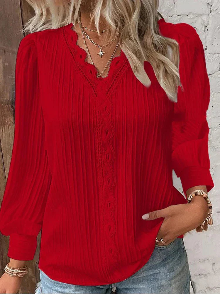 Alison – Sweter w Paski z Kołnierzem