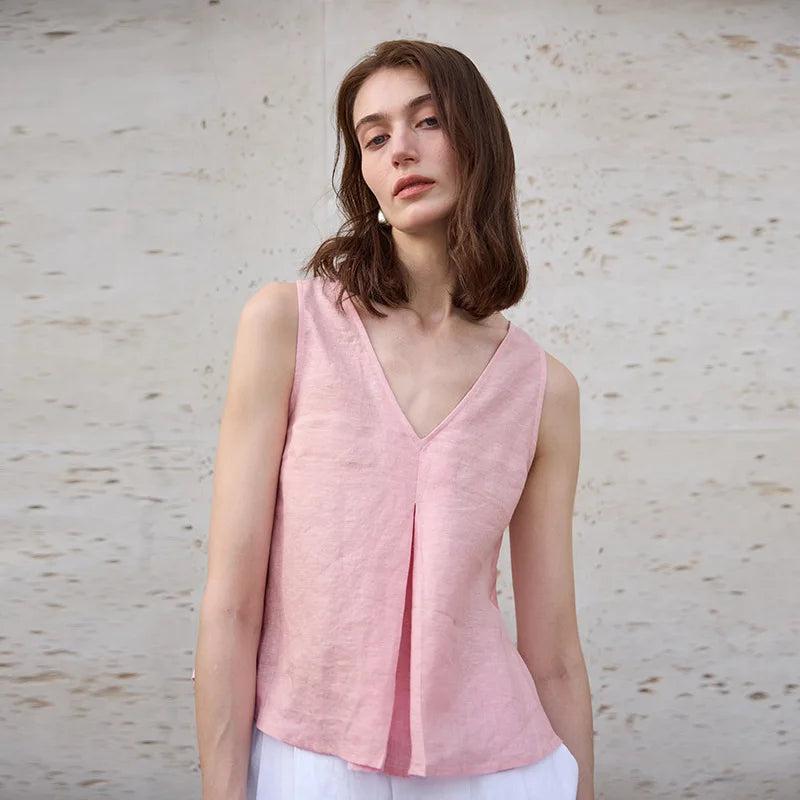 Odwracalna kamizelka z chambray