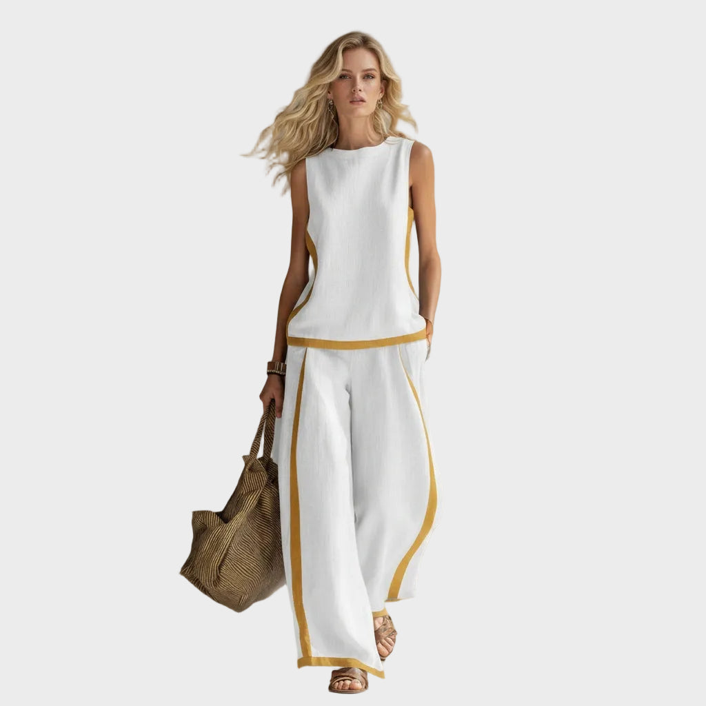 Teresa - Elegancki Zestaw Lnianych Ubrań