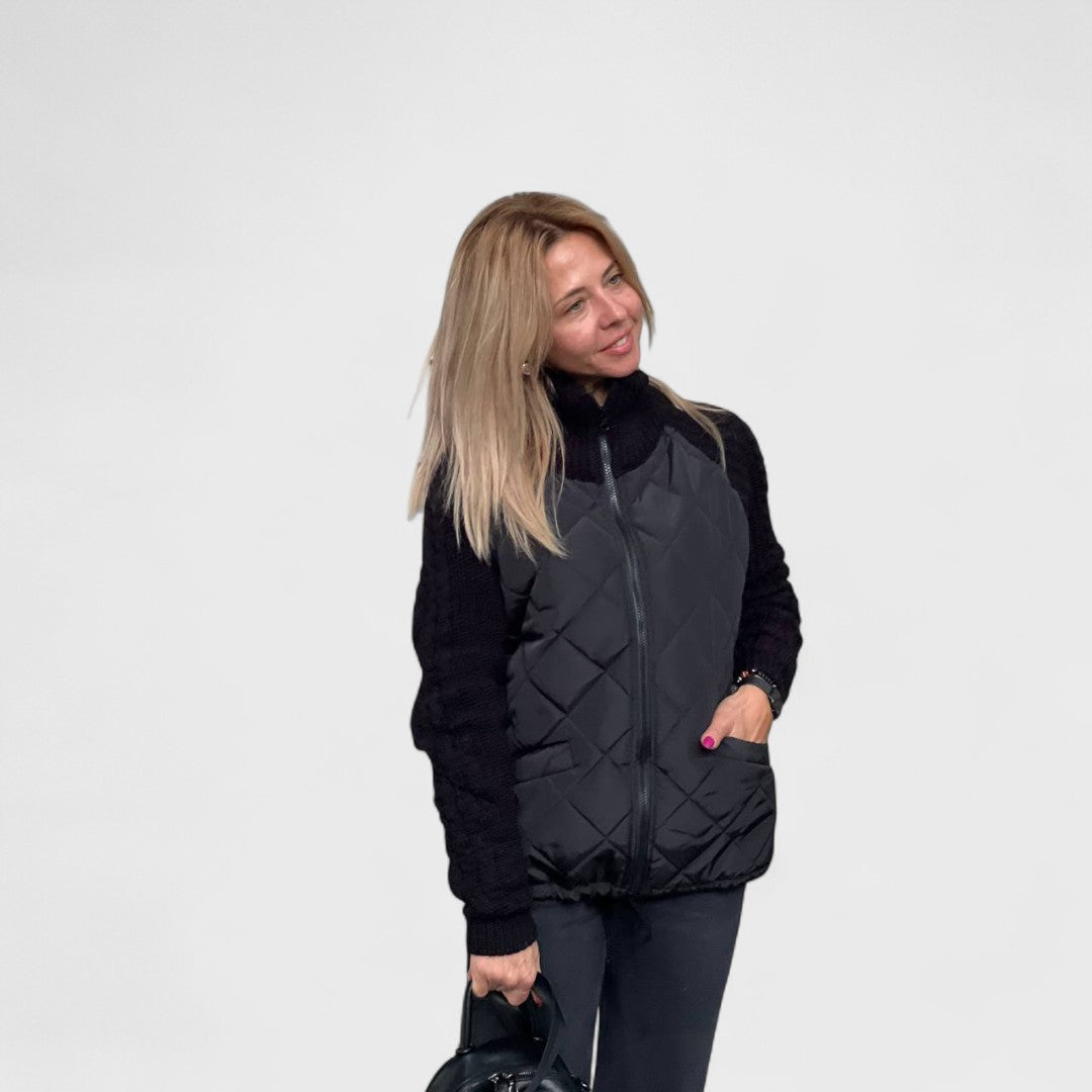 Nora - Sweter w patchworkowym stylu dla kobiet