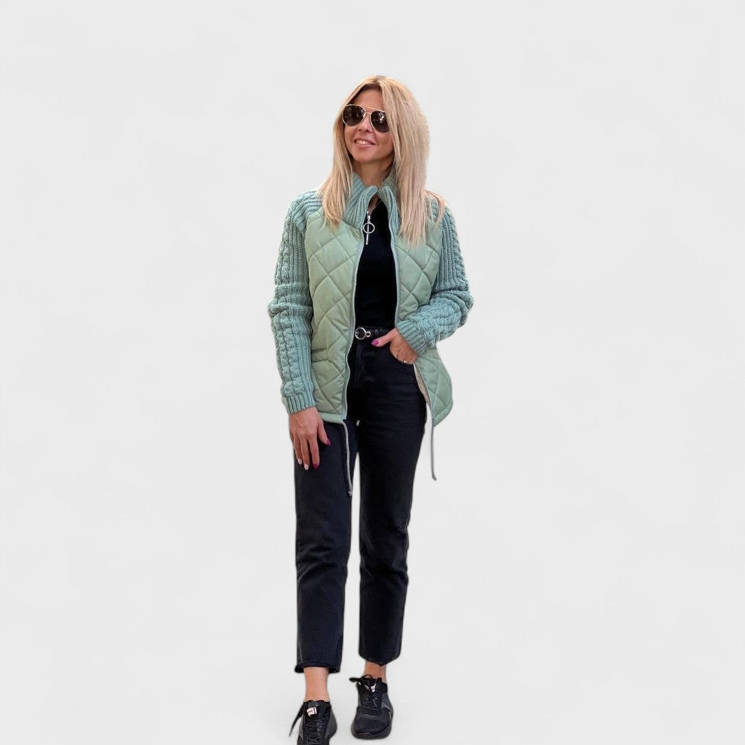 Nora - Sweter w patchworkowym stylu dla kobiet
