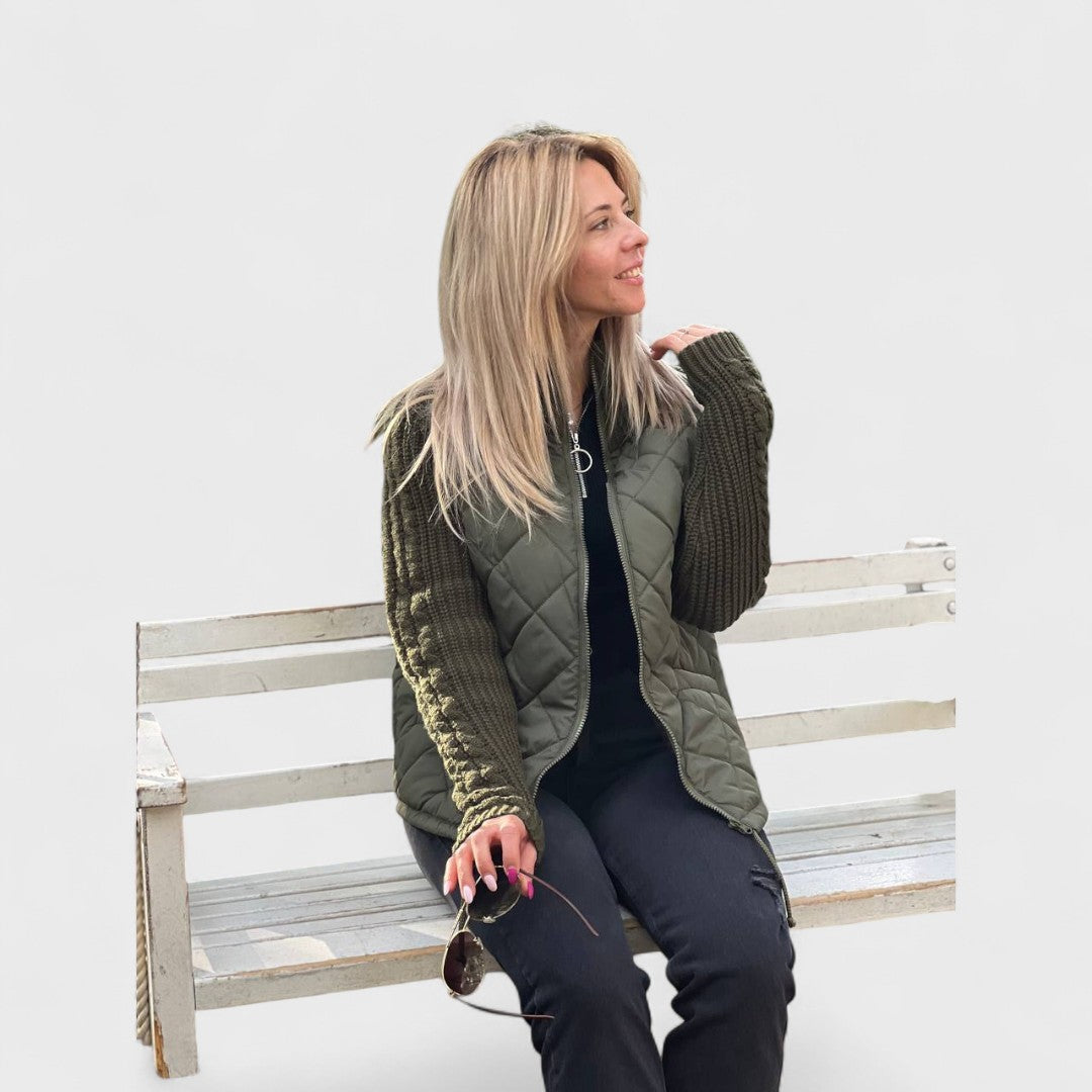Nora - Sweter w patchworkowym stylu dla kobiet